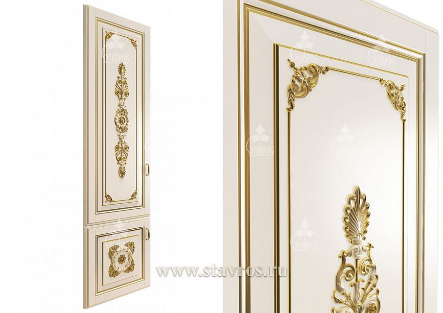 Luxurious furniture facade FAS-040 with carved patterns, ideally suited for classic interiors.