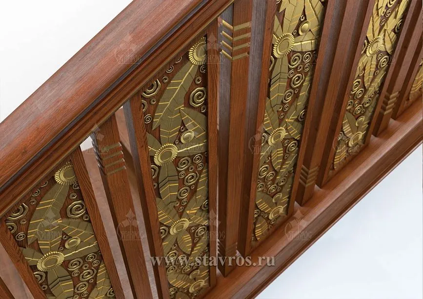 Handrails and carved elements for staircase RLE-022 by STAVROS