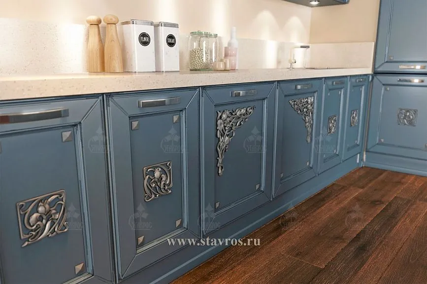 Decorative outlet R-055 in kitchen cabinet design