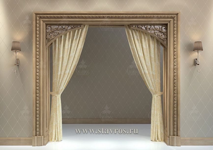 Wooden portal PRT-011 in classic interior