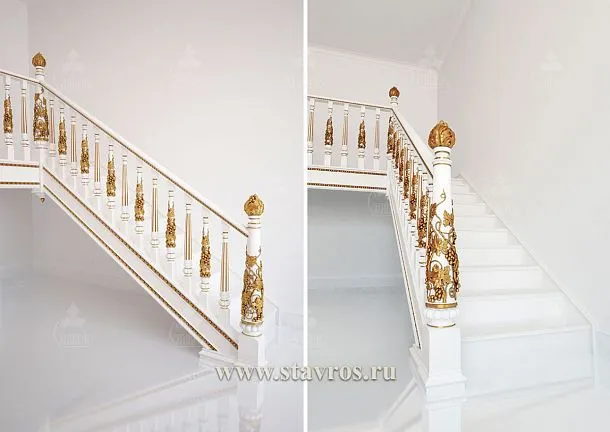 Idea for decorating the carved staircase RLE-002