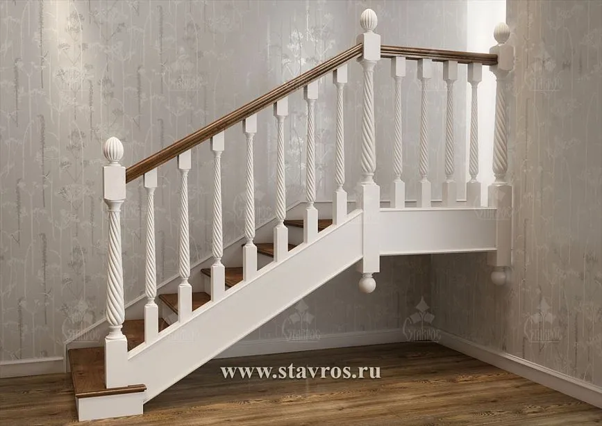 Carved balusters for staircase RLE-058 with spiral pattern, buy stair components
