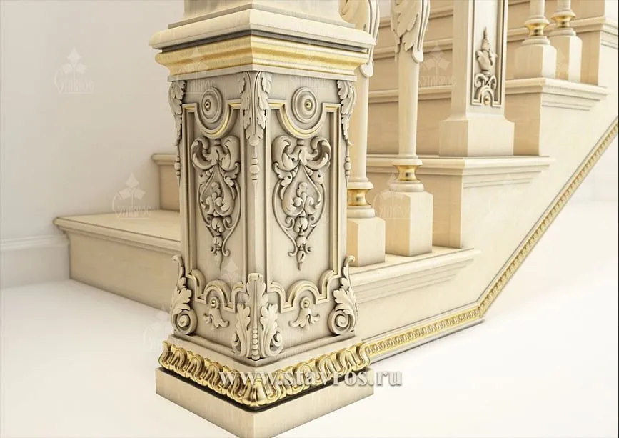 Unique initial entrance stair post