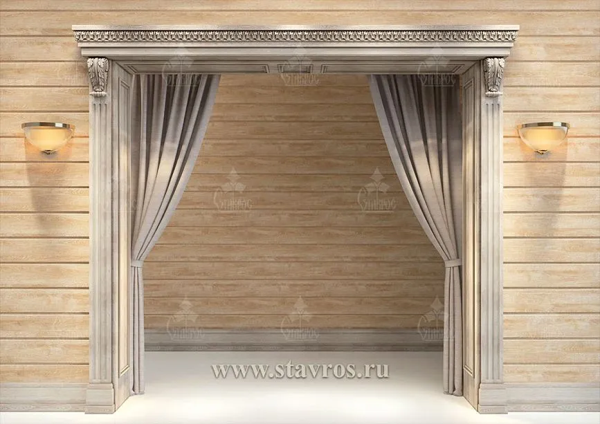 Decorating the doorway with portal PRT-017 in classic style