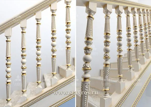 Idea for decorating the carved staircase RLE-010
