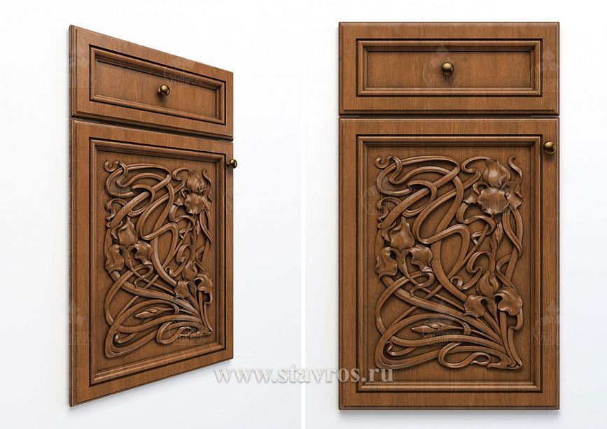 Facade FAS-028 with Art Nouveau-style carved decoration, highlighting the luxury of the interior